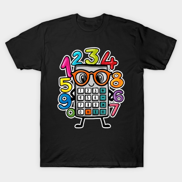 Number Day Kids Costume Numbers Math Day Calculator T-Shirt by FogHaland86